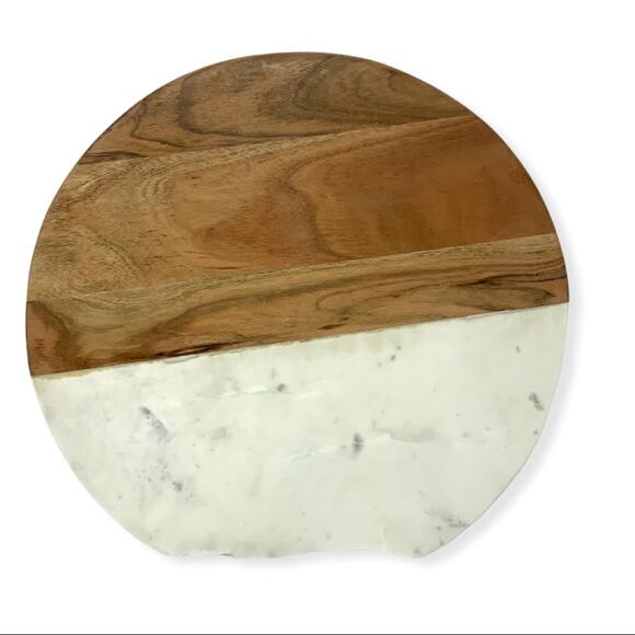 Nordstrom At Home Acacia Wood & Marble Serving Tray - Picture 1 of 2